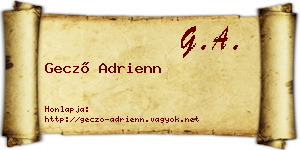 Gecző Adrienn névjegykártya